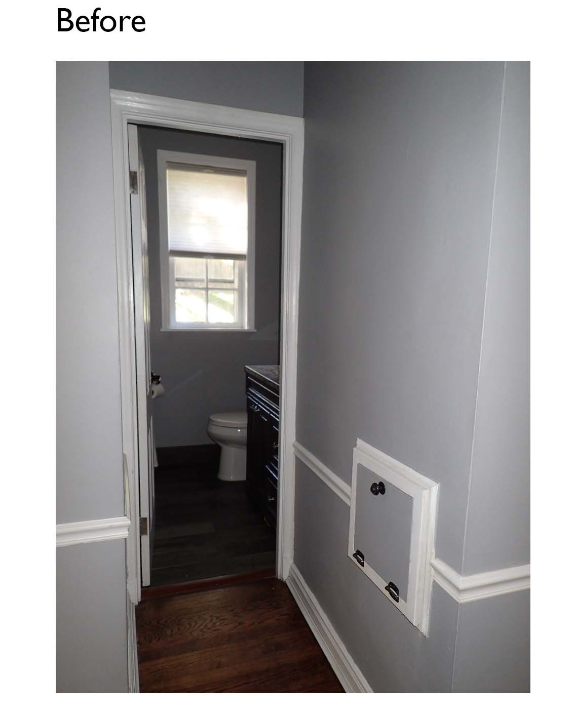 Hall bathroom before renovation